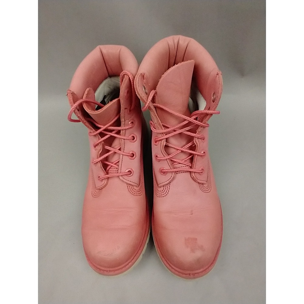 Timberland Pink Leather Women's 8.5 Chukka Work Boots Primaloft Waterproof VGC - Picture 9 of 14